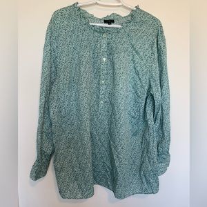 Talbots Teal Tunic blouse